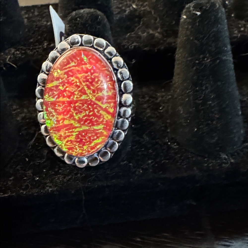 Triplet Opal Ring .925 Sterling Silver